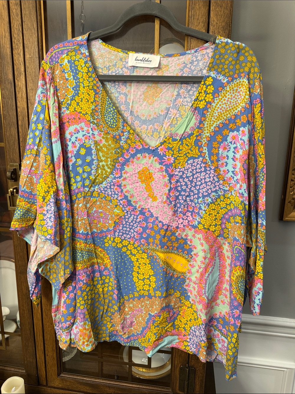 Festival Summery Flowered Paisley Shirt